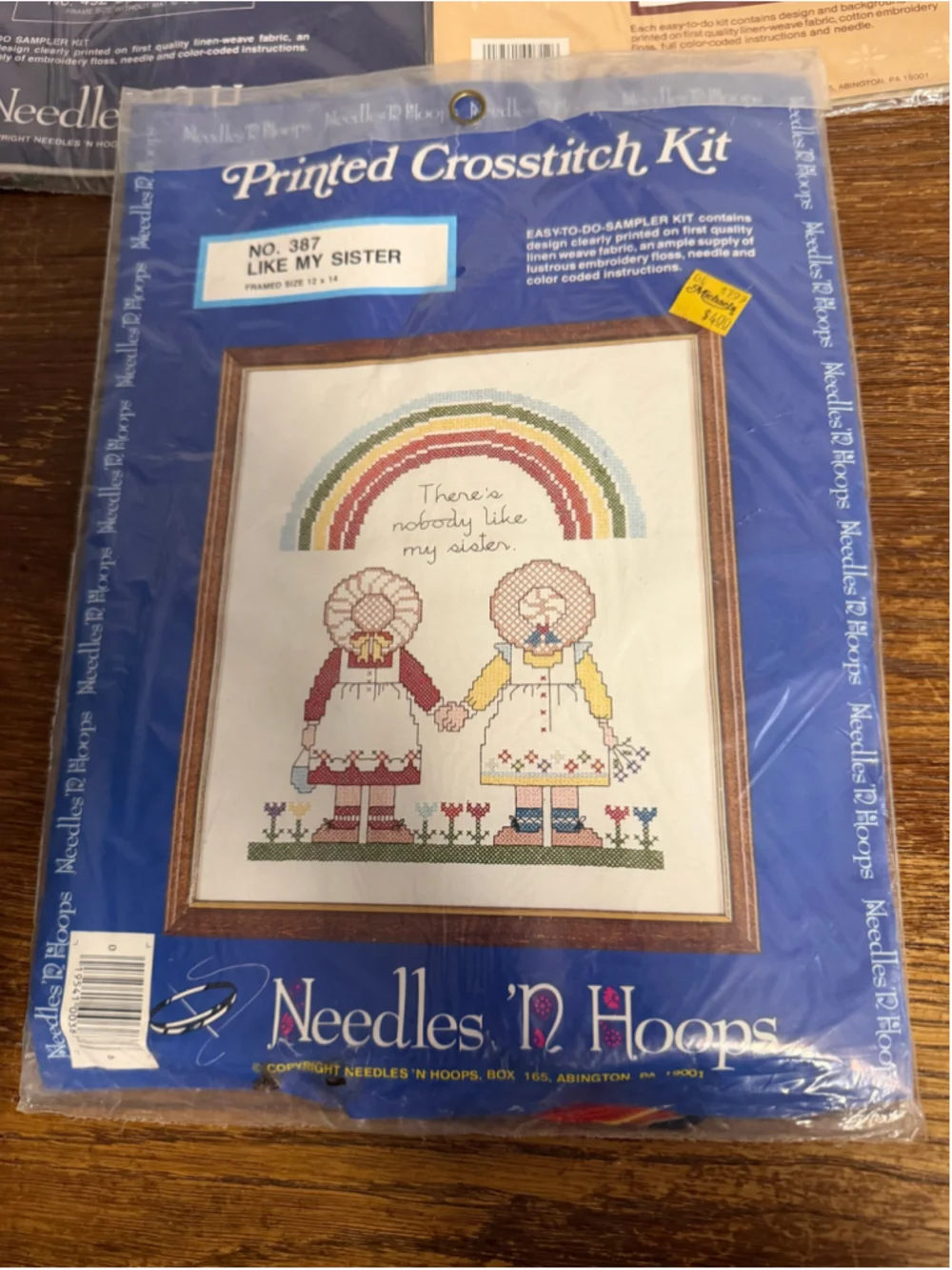 Vintage Needles ’N Hoops Cross Stitch Kit Lot of 3 Special Friend Teddy Ballerin